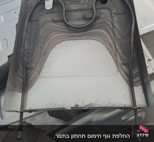 גוף חימום חשמלי עם חוטים מחוברים